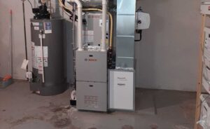 Ottawa Heat Pump and Furnace installation Bosch with 5 inch air box and furnace humidifier