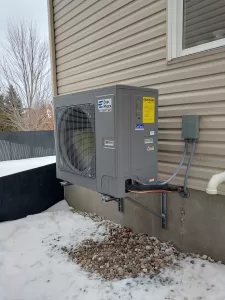 Gree Flexx Heat Pump installed using a wall mount in Ottawa, Ontario by heating and cooling contractor AirZone HVAC Services.