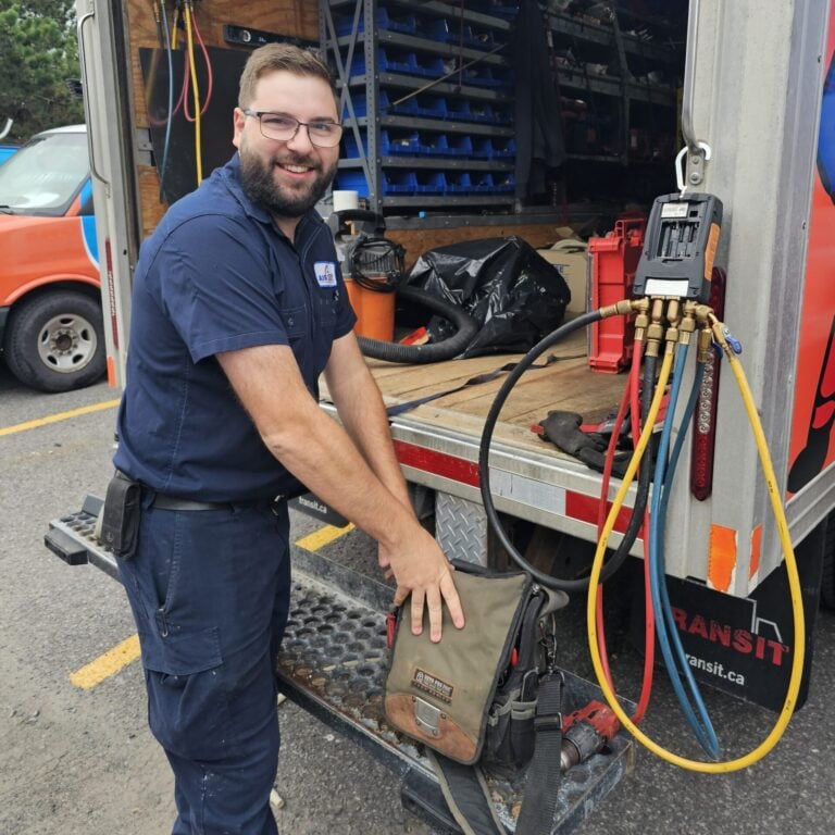 HVAC Maintenance Ottawa - AirZone HVAC Services - AirZone HVAC Services Ottawa HVAC Maintenance - Cameron at the AirZone Maintenance Truck