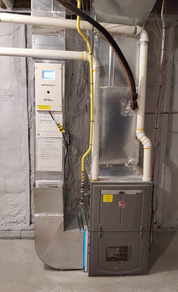 Air Purification Ottawa - Sanovox UV light installed in home in Ottawa, Ontario