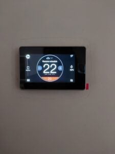 Smart wifi thermostat expertly installed and set up by AirZone HVAC Services in Orleans, Ottawa, Ontario.