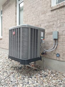 New Rheem air conditioner installed in Blossom Park, Ottawa by AirZone HVAC Services