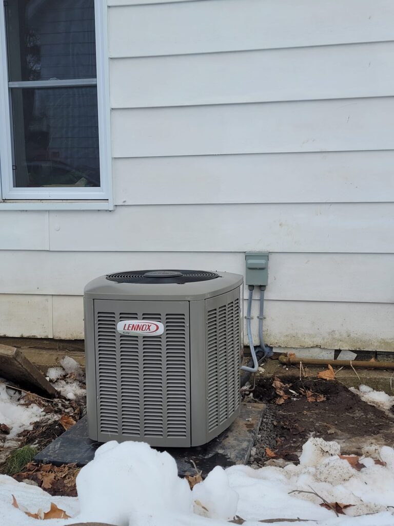 Lennox air conditioner installed in Carleton Place Ontario by AirZone HVAC Services.