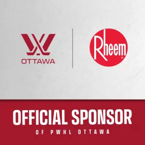 Our HVAC equipment supplier Rheem officially sponsors the PWHL Ottawa.
