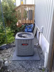Amana ASX16 Central Air Conditioner installed in Ottawa, Ontario by heating and cooling experts AirZone HVAC Services.