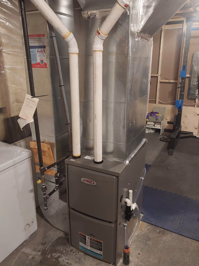 Lennox high efficiency furnace 2025 installed in Kanata (Ottawa, Ontario area)