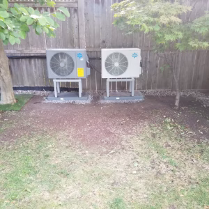 A double Kinghome heat pump installation in the fall of 2025 by heat pump expert AirZone HVAC Services