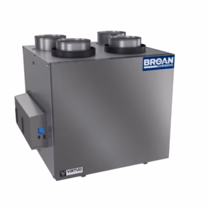 Broan AI Series HRV and ERV Ventilator - AirZone HVAC Services - AirZone HVAC Services Broan AI Series ventilation unit with top duct ports and integrated digital control